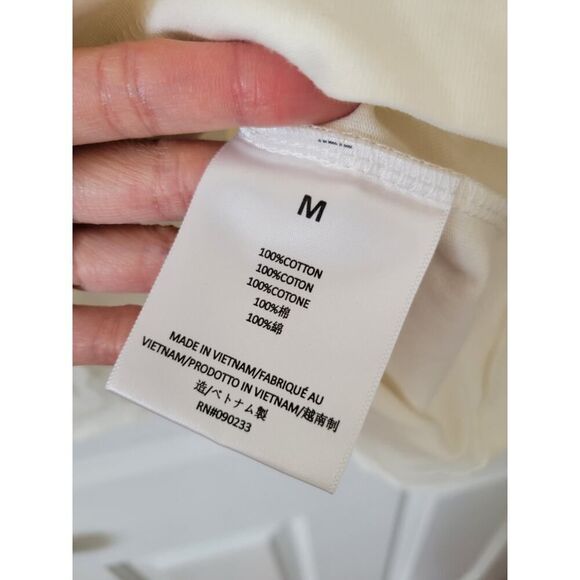 FEAR OF GOD - ESSENTIALS CORE LONG SLEEVE TEE - CLOUD DANCER - M NWT - Picture 7 of 11